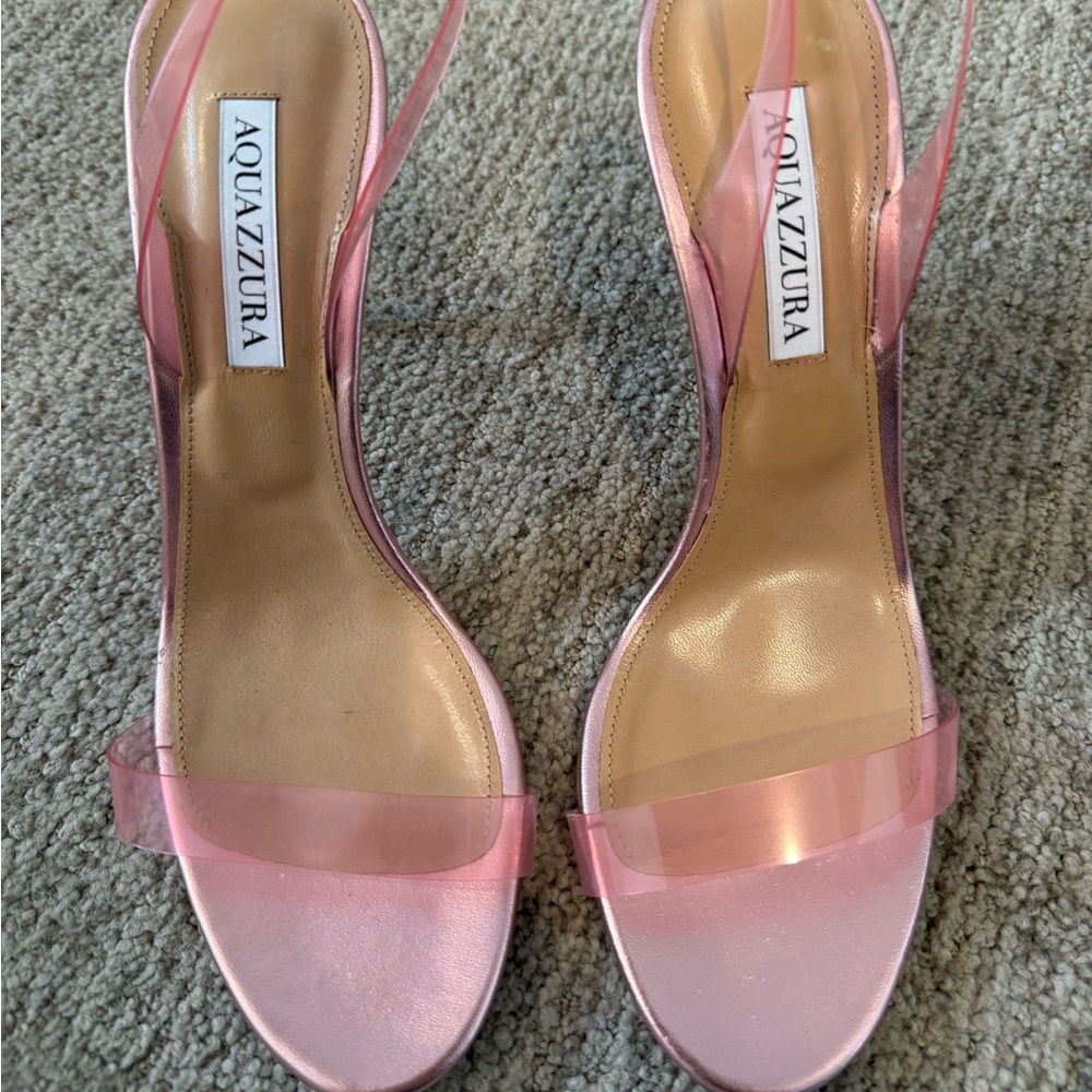 Aquazzura heels So Nude PVC Slingback Sandals